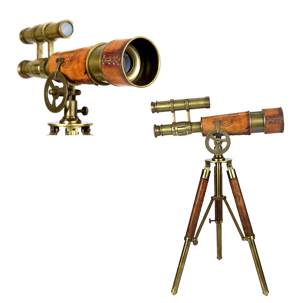 R S ENTERPRISES R S Vintage Brass Telescope Victorian 1915