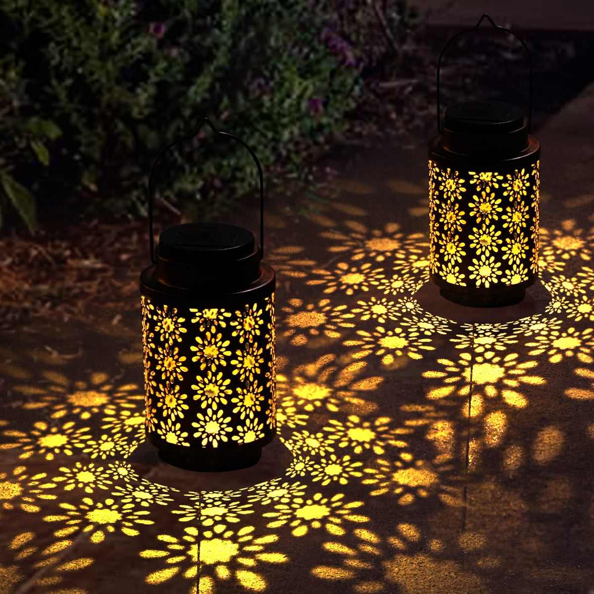  Solar Lantern Outdoor Hanging Solar Lights Dancing Flame  Vintage Led Waterproof Camping Lamps, Landscape Decor for Table Patio Garden  Yard Pathway Porch 2Pack (Orange Flame) : Tools & Home Improvement