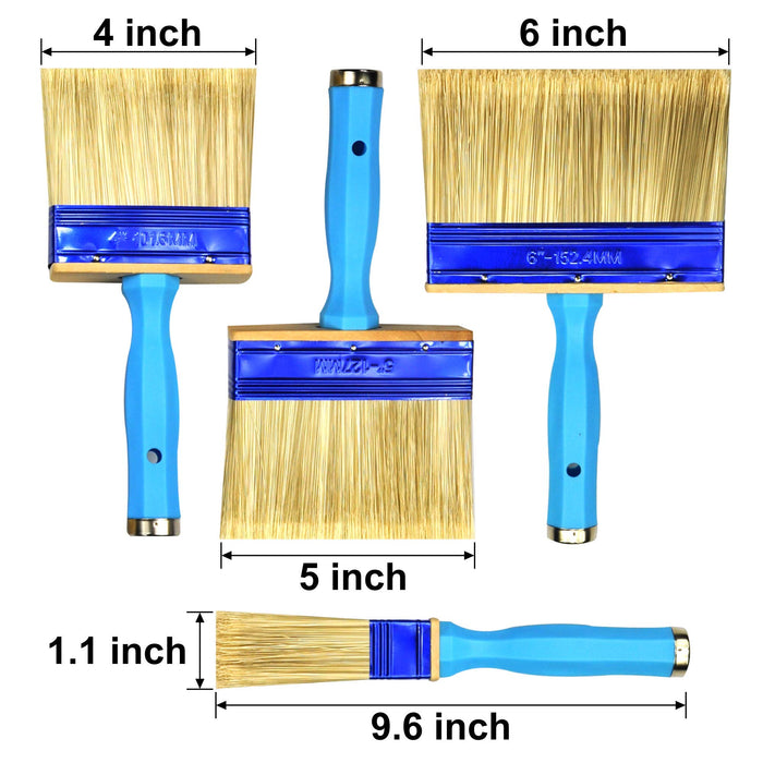 Greatandrew Great Andrew Paint Brushes, 30 Pack Great Value Multi use(3INCH  2INCH 1.5INCH 1.5