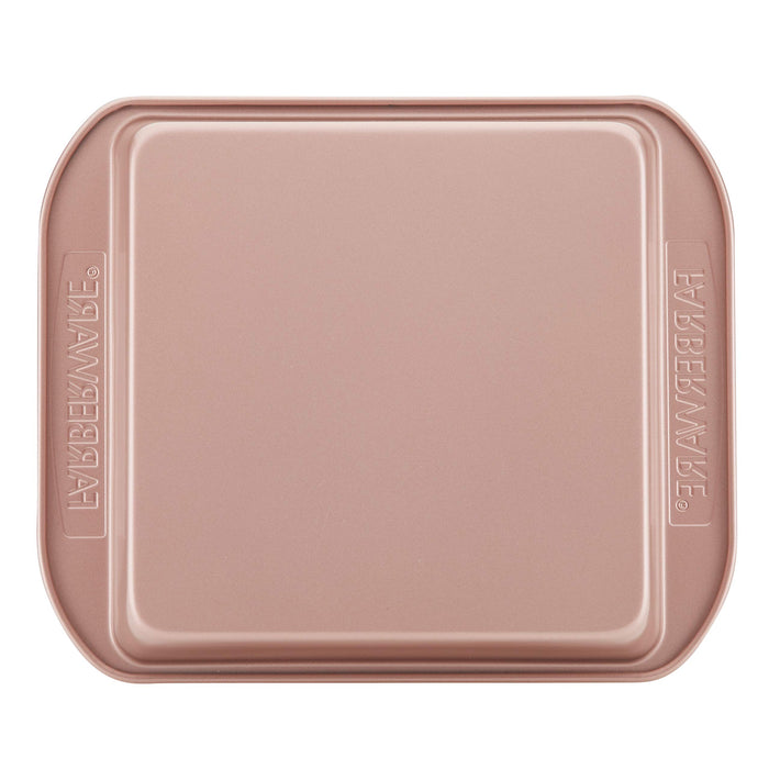 Farberware Nonstick Bakeware Baking Pan / Nonstick Cake Pan, Square - 9 Inch, Red