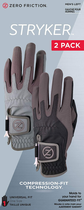 Zero Friction Men's Stryker 2Pk Golf Glove Regular