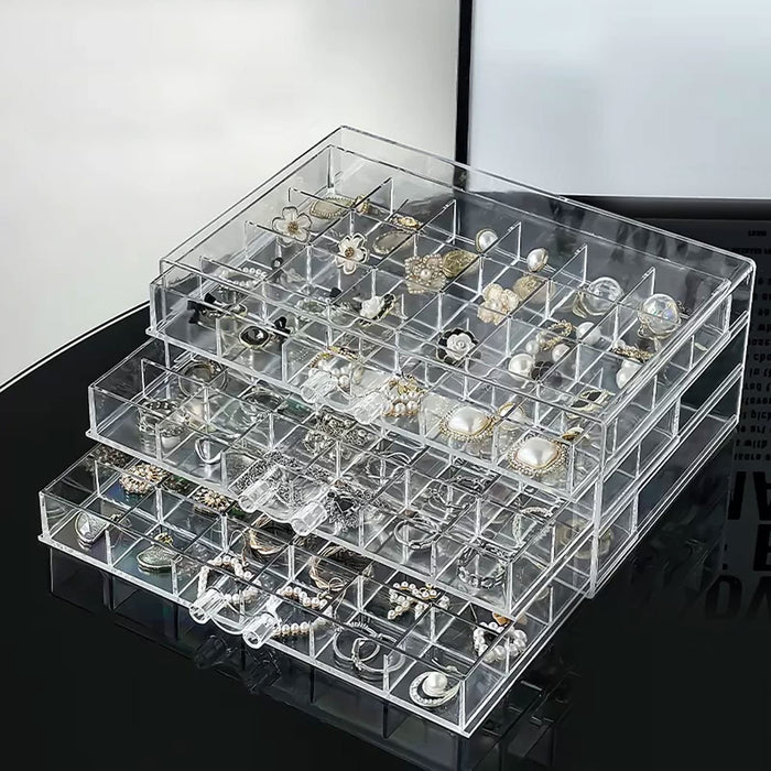  Compartment Storage Box 72 Grids Acrylic Earring