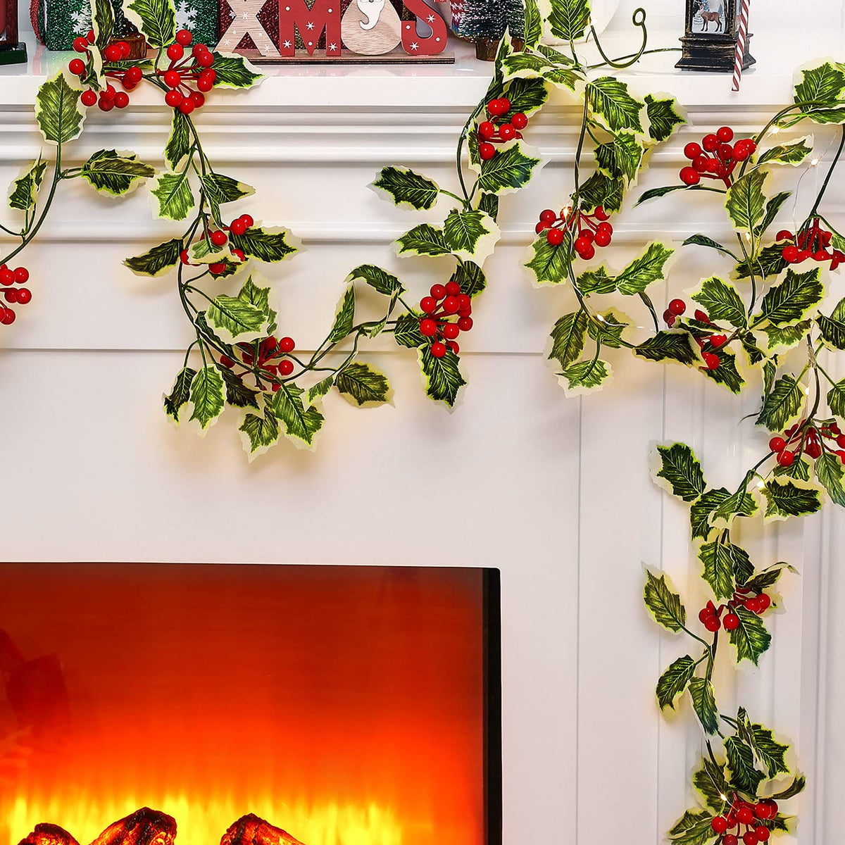  Fomlily Red Berry Garland Christmas Decoration