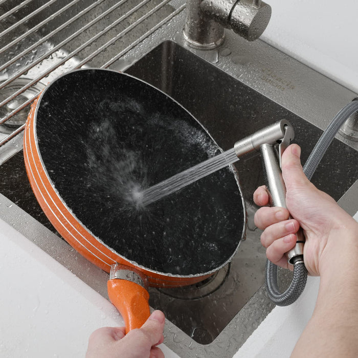 CIENCIA Stainless Steel Kitchen Sprayer Set Hand Held Sprayer for Kitchen Sink Brushed Nickel, WS030F