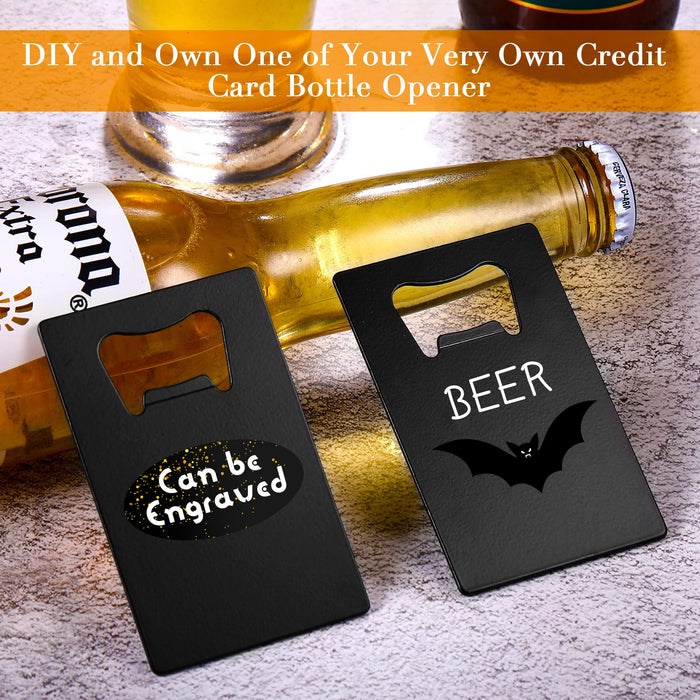 40 Pieces Credit Card Bottle Opener Poker Groomsmen Wallet Bottle Opener Stainless Steel Beer Bottle Opener for Wallet and Pocket