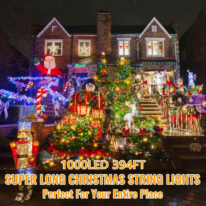 Heceltt Outdoor Christmas Lights, 394ft 1000 LED Color Changing