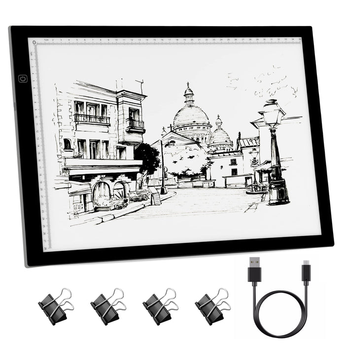 A5-F-T Drawing Sketching LED Light Box Tracing Pad Copy Board with  Brightness Adjustable - Stepless Dimmable - Snatcher