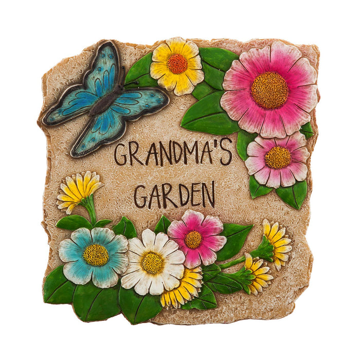 Grandma's Garden Flower and Butterfly Stepping Stone - Outside DEcor