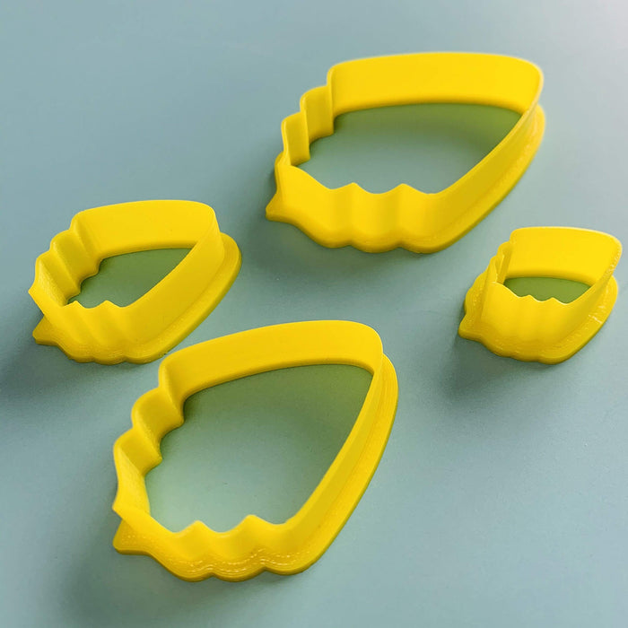 CHENRUI Set of 4 Frilled Drops Polymer Clay Shape Cutter, Cookie Cutter