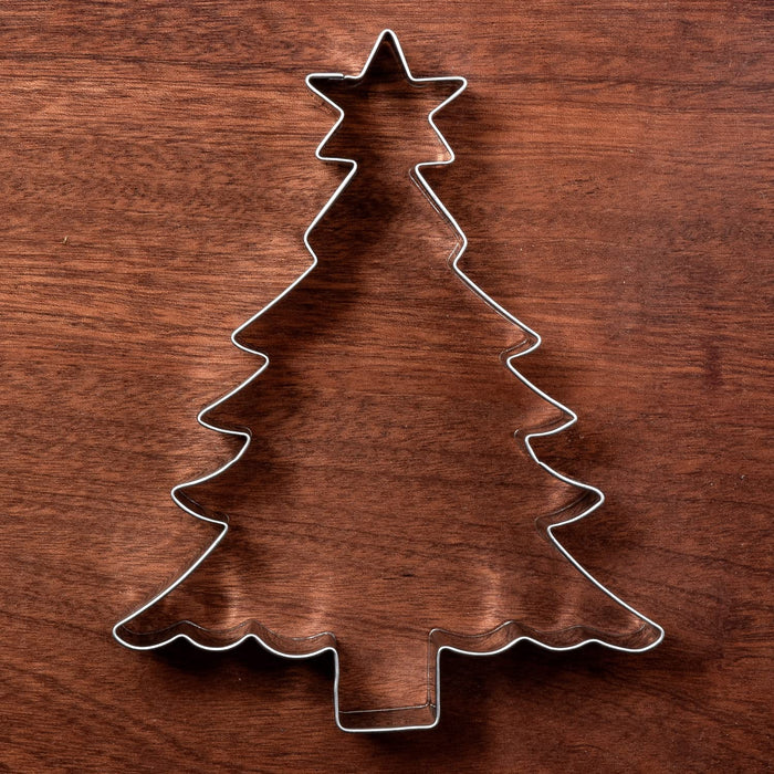 LILIAO Christmas Tree with Star Cookie Cutter - 4.4 x 5.6 Inches - Stainless Steel