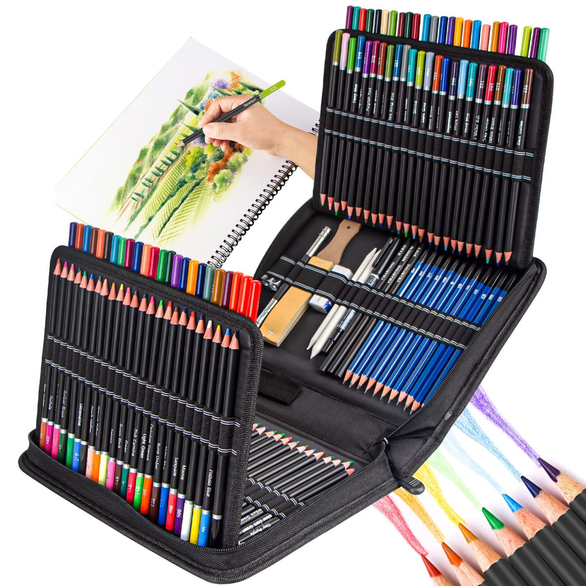 58pcs Kids Art Supplies Portable Painting & Drawing Art Kit for
