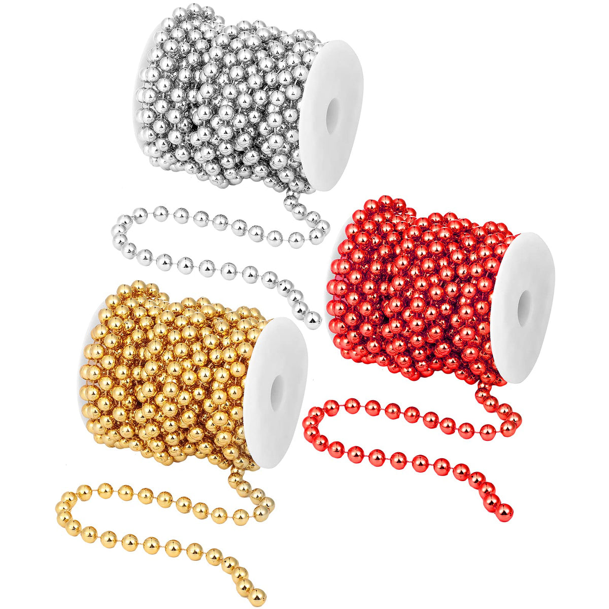 Supzone 99 Feet Christmas Tree Beads Garland Artificial Pearls Strands —  CHIMIYA