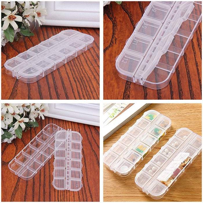 6 Pieces Nail Art Tool Jewelry Storage Box, 12 Compartments