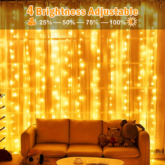 LED Fairy Curtain Lights,Remote Control Hanging Lights,Bedroom Party W —  CHIMIYA