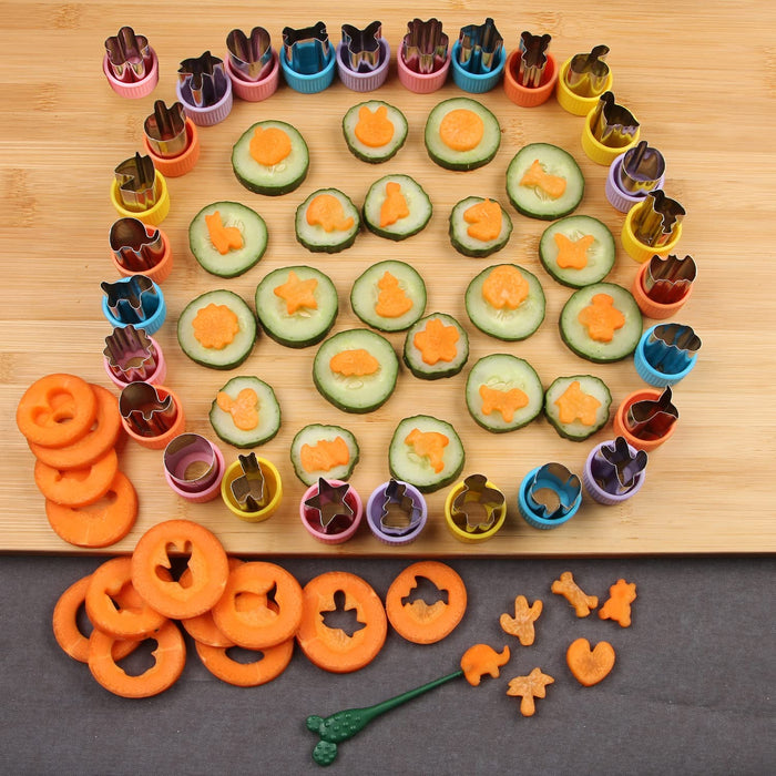 12Pcs Vegetable Cutter Shapes, Stainless Steel Durable DIY Fruit Cookie  Stamp Cake Food Cutting Mold Kitchen Tool