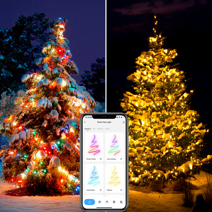 Avatar Controls Globe 32.8 ft. 66 LED Outdoor Dreamcolor Smart String Lights with IR Remote