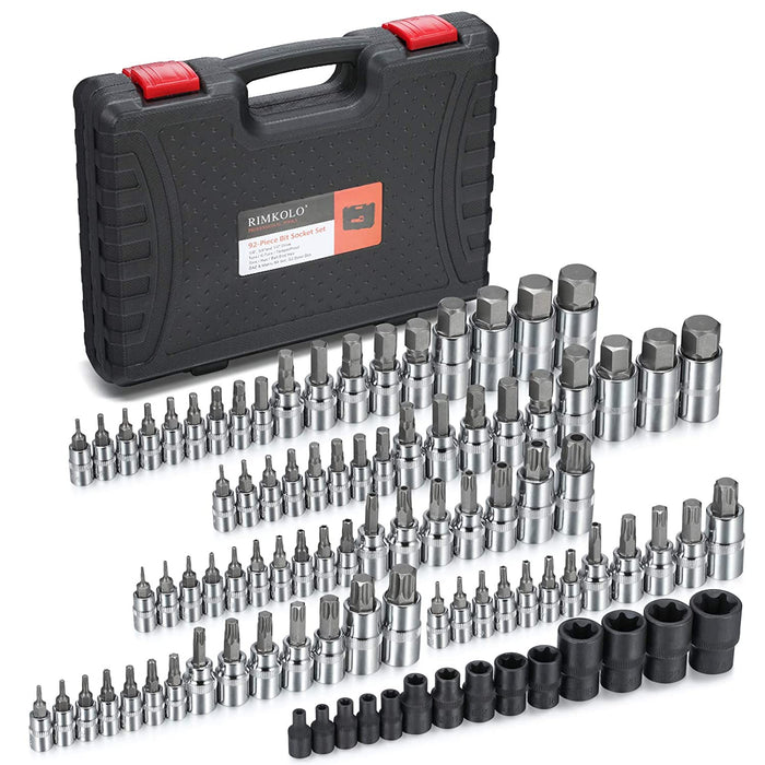 30 Piece Hex Head Allen Wrench Drill Bit Set, 1/4 Inch Hex Shank Metric and  SAE S2 Steel Hex Bit Set, Magnetic Tips 50mm Long (SAE+METRIC HEX BITS)