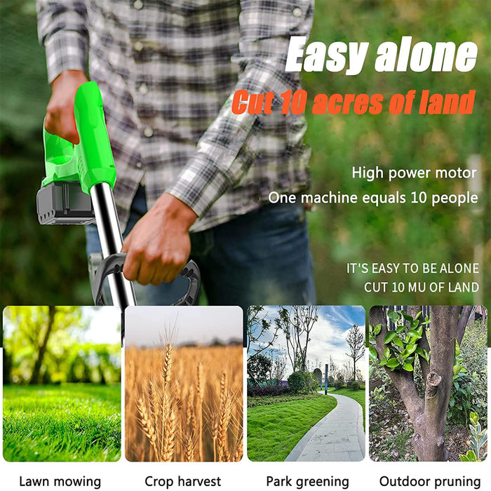 Weed Wacker Cordless Grass Trimmer Weed Eater Electric Brush Cutter Quick Charger Cordless Lightweight Electric Edger Lawn Tool for Lawn Garden Pruning and Trimming