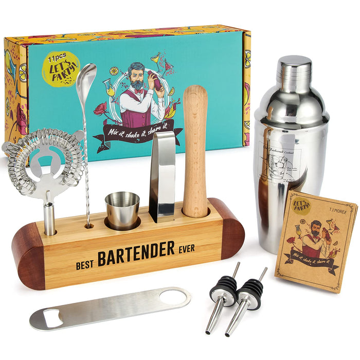𝗚𝗶𝗳𝘁𝘀 𝗳𝗼𝗿 𝗗𝗮𝗱, Cocktail Shaker Personalized Birthday s for Dad Inspirational Bartenders Kit Man Box Retirement
