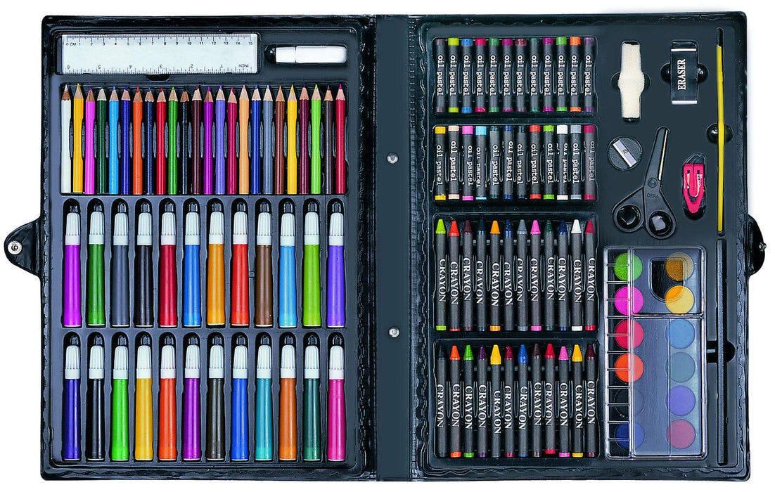 120 Piece Art Kit Set Pencils Pastels Painting School Kids Artist Case  Drawing