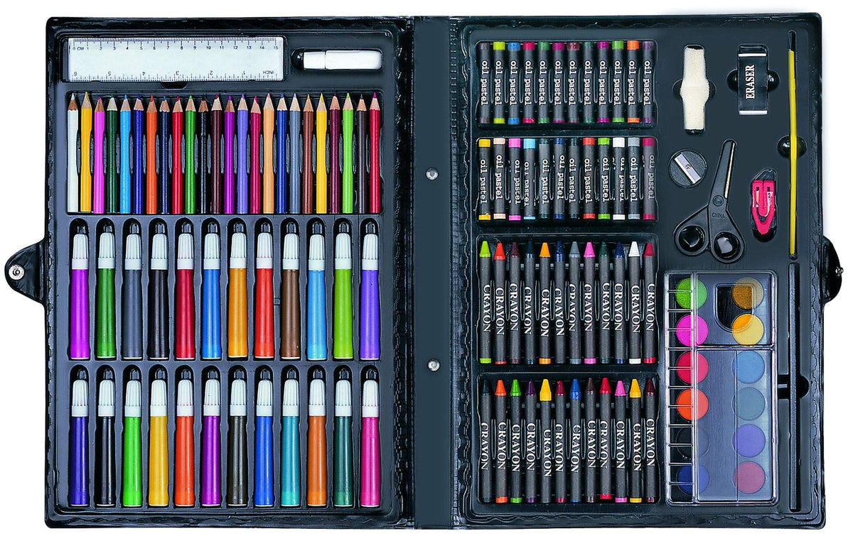 KINSPORY Art Supplies, 228 Pack Art Sets Crafts Drawing Coloring kit,  Double-Side Trifold Art Easel, Oil Pastels, Crayons, Colored Pencils,  Creative