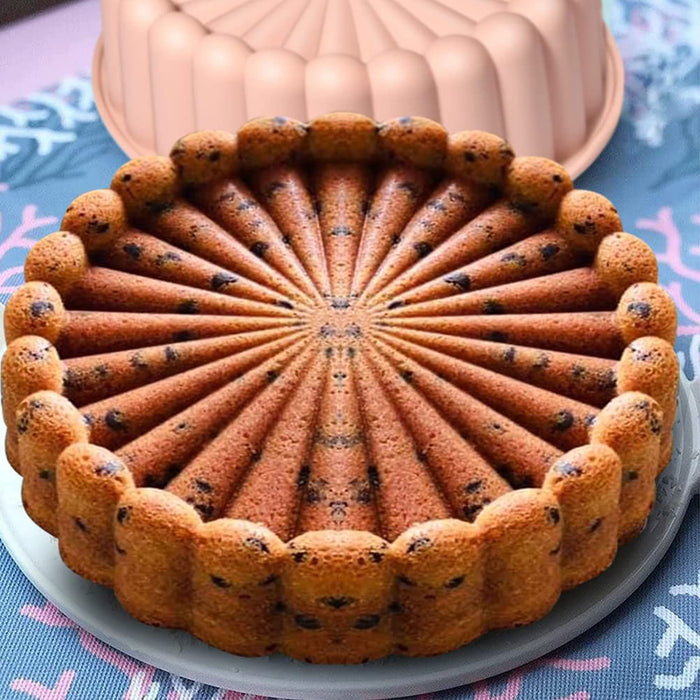 Silicone Charlotte Cake Pan Reusable Mold Fluted Cake Pan Nonstick Rou —  CHIMIYA