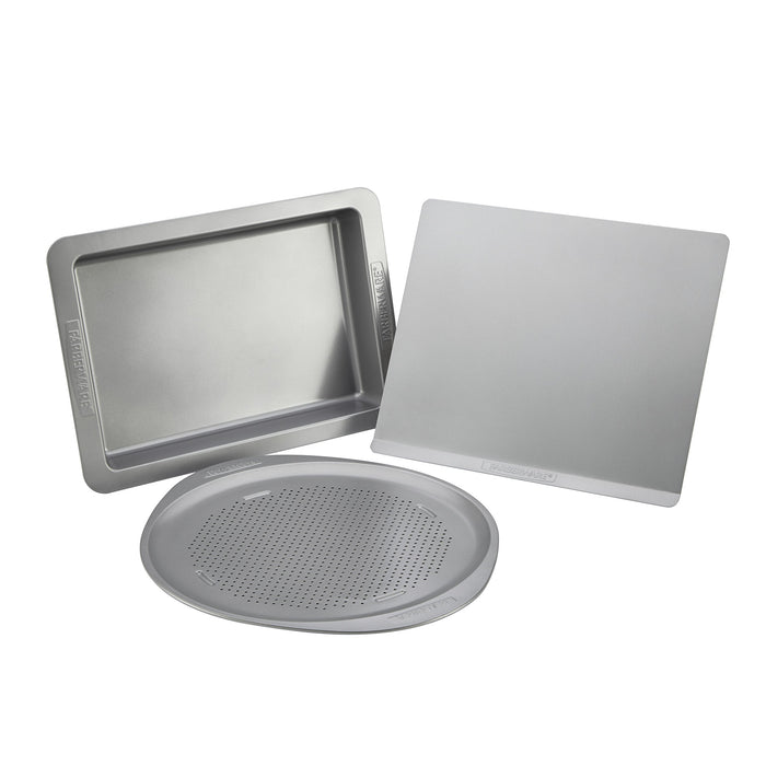 Farberware Insulated Nonstick Bakeware 15.5-Inch Round Pizza Pan, Light Gray
