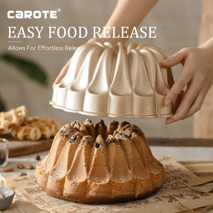 CAROTE Nonstick Fluted Cake Pans, Heavy Duty Die Cast Aluminum Cake Ba —  CHIMIYA