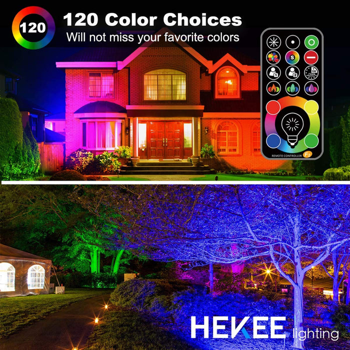 HEKEE LED Flood Light Outdoor, 40W RGB Color Changing 4000 Lumens Floo —  CHIMIYA