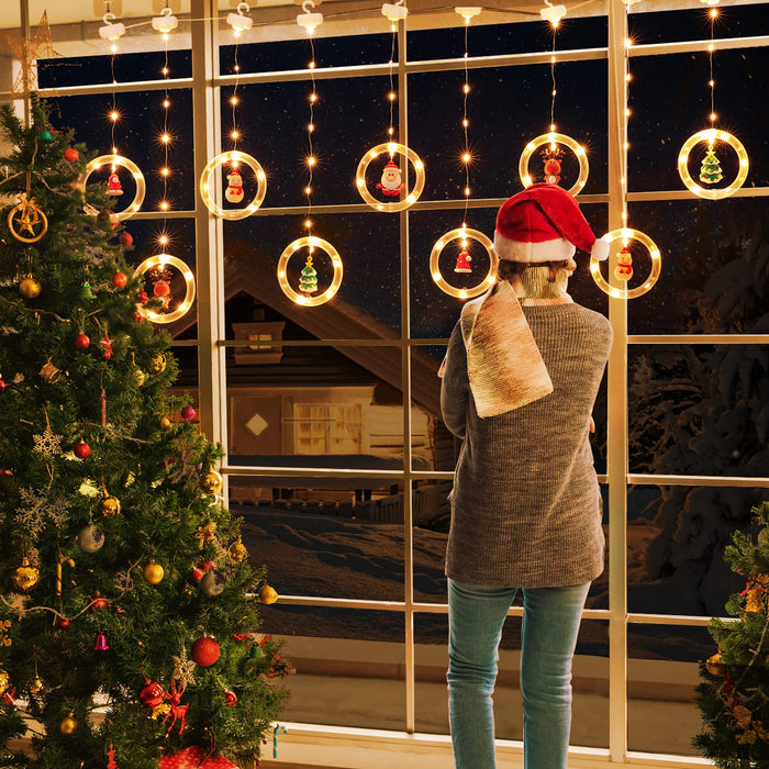 Christmas String Lights, Battery Operated Christmas Window Curtain Lig —  CHIMIYA
