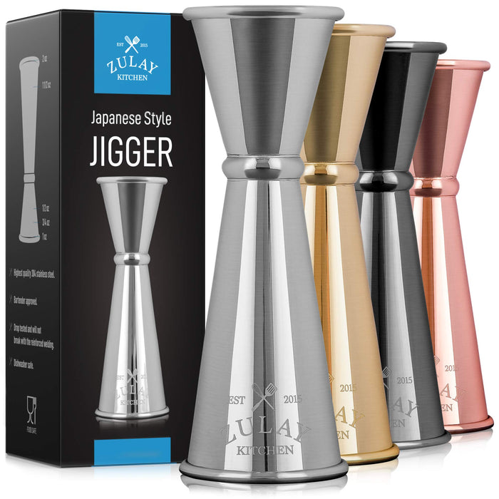 BARIANTTE Silver Double Jigger for Bartending, Cocktail Jigger 2