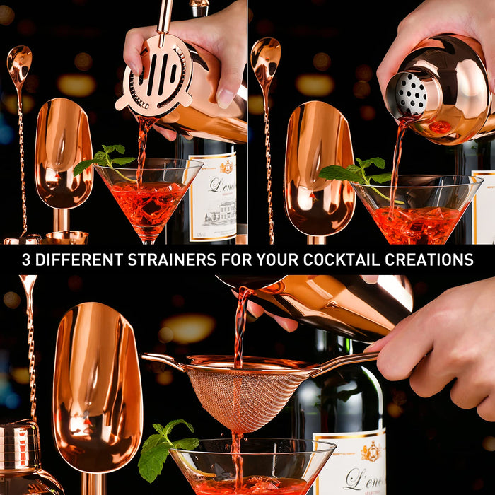 Cocktail Making Set,cocktail Shaker Set,cocktail Gift Set With Stand  Cocktail Kit Bar Tool Set Bart