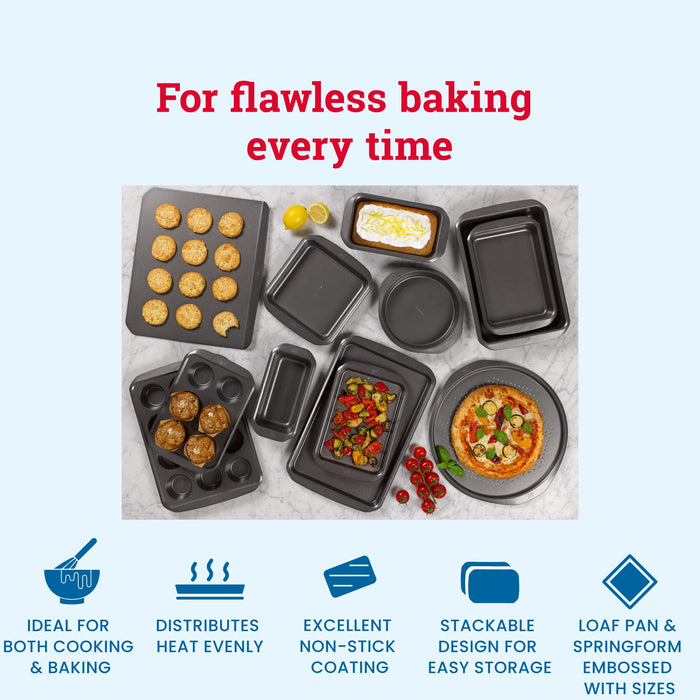 Baker's Secret Nonstick Square Cake Pan 8, Carbon Steel Pan with Premium  Food-Grade Coating, Non-stick Square Pan, Bakeware DIY Baking Accessories 