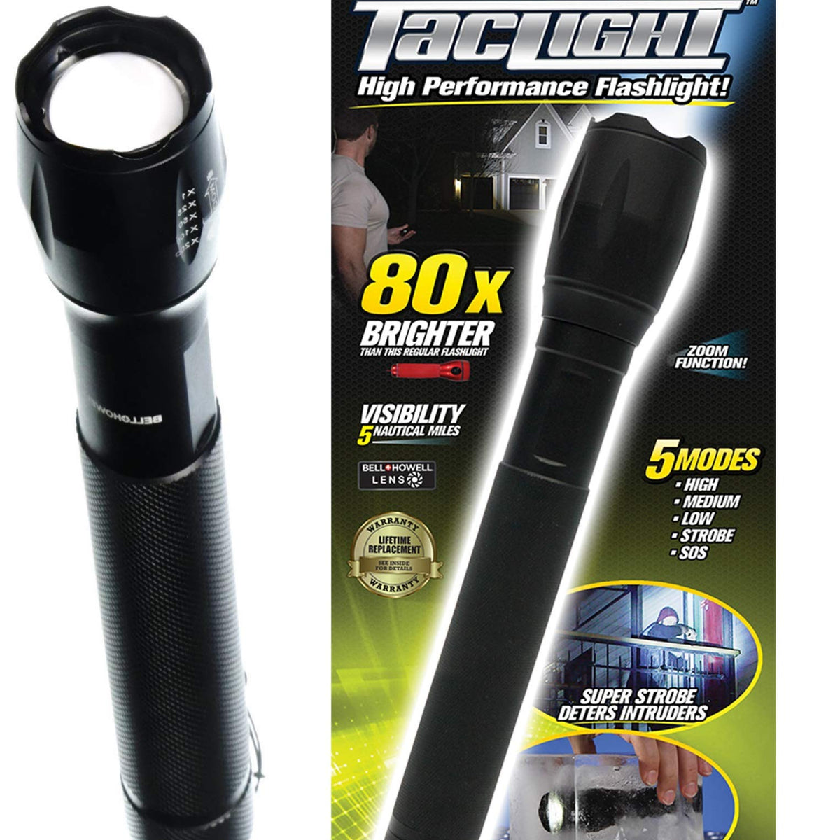 Bell + Howell Taclight High Performance Ultra Bright Flashlight
