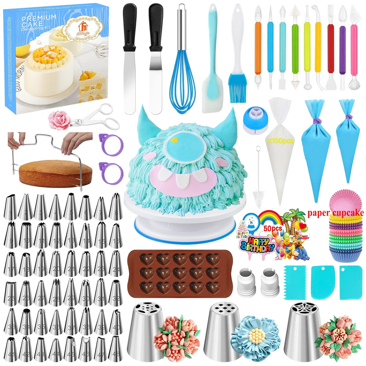 Cake Decorating Kit, 527 PCS Cake Decorating Supplies, Baking Supplies —  CHIMIYA