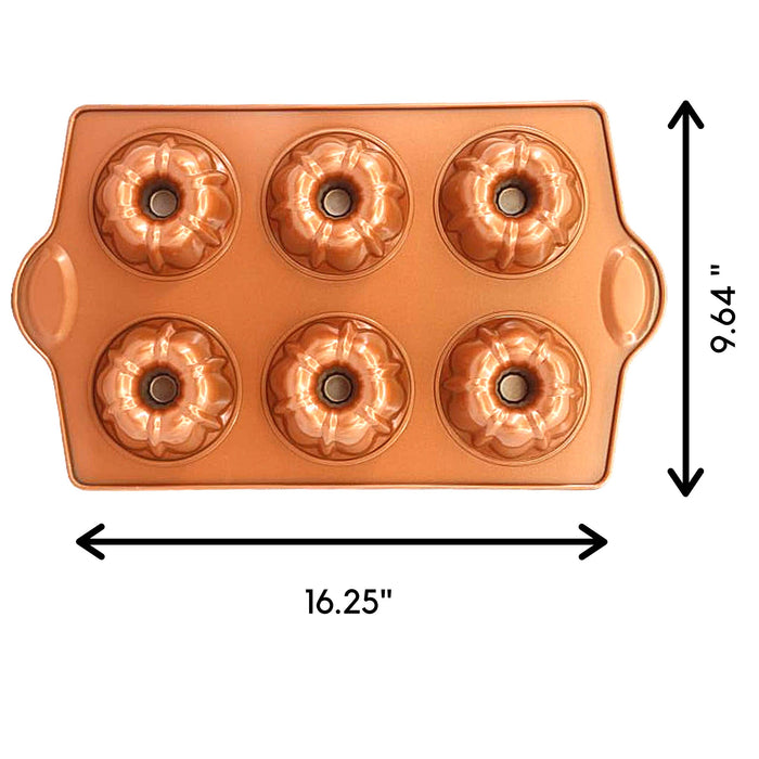 Webake Non-stick 24-Cavity Heavy Gauge Bite Size Inch Mini Donut Pan f