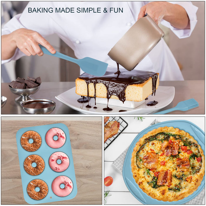 Economical 9in1 Nonstick Silicone Baking Bundt Cake Pan Cookie Sheet M —  CHIMIYA