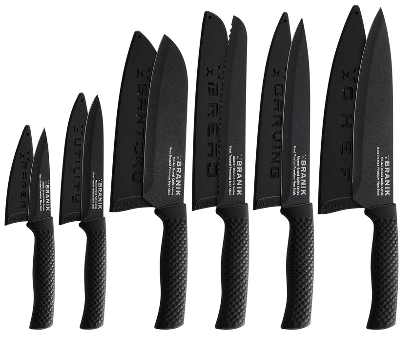 SiliSlick Kitchen Knife Set - Black Handle