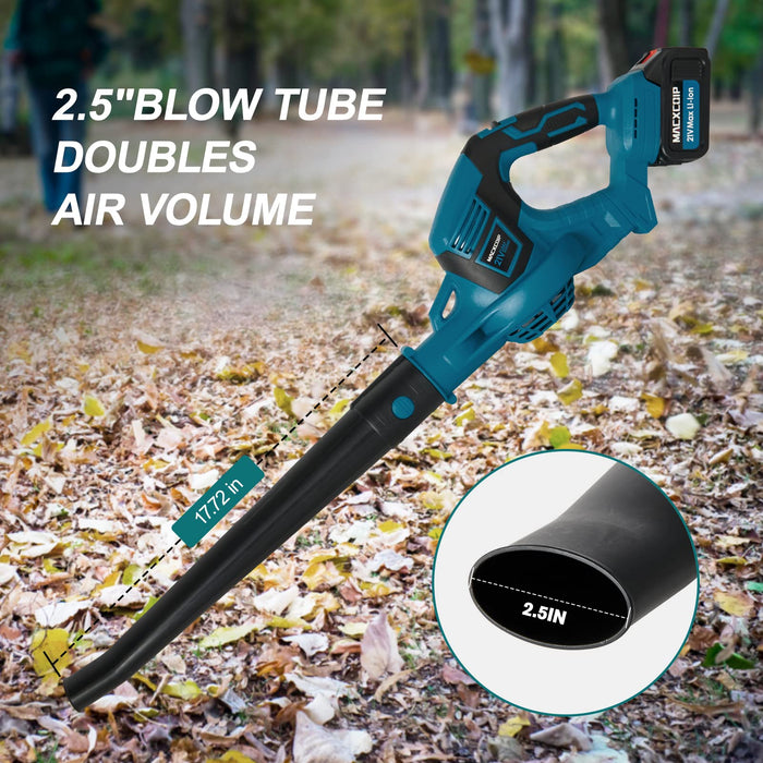 Cordless Leaf Blower - 21V 600W 250CFM 130MPH Electrical Handheld Blower  with 2 Batteries & Charger, Battery Powered Leaf Blower Lightweight for  Leaf