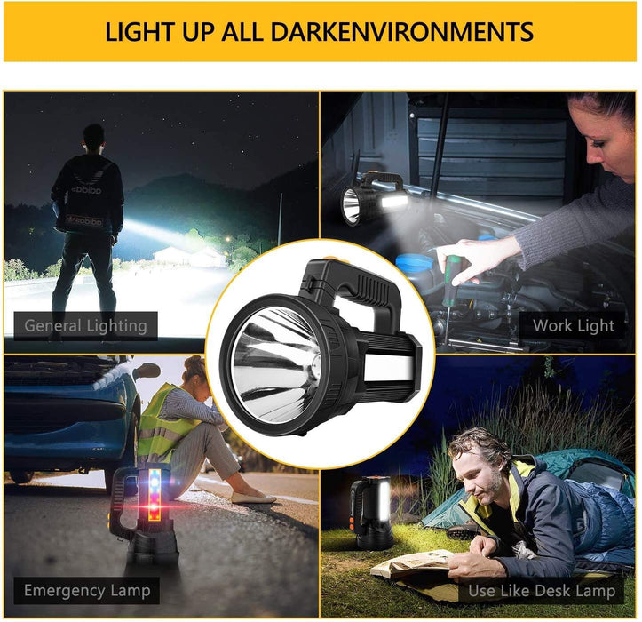 Super Bright Spotlight 6000 Lumen LED Flashlight Handheld Rechargeable Spot  Long