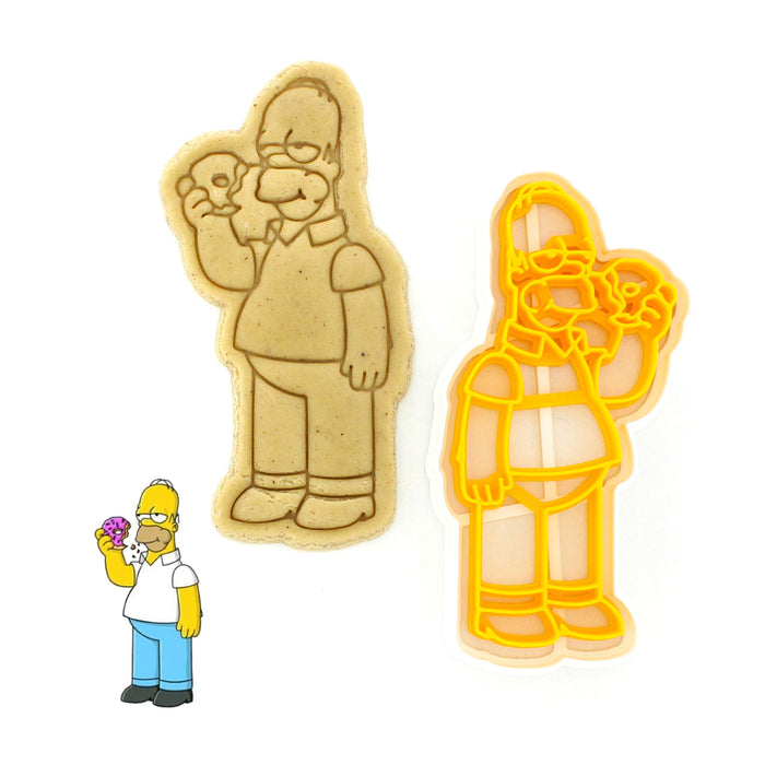 Cookie Cutter by 3DForme, Homer Simpsons Baking Cake Fondant Frame Mold for Buscuit, Set 2 Piece (Homer 2)