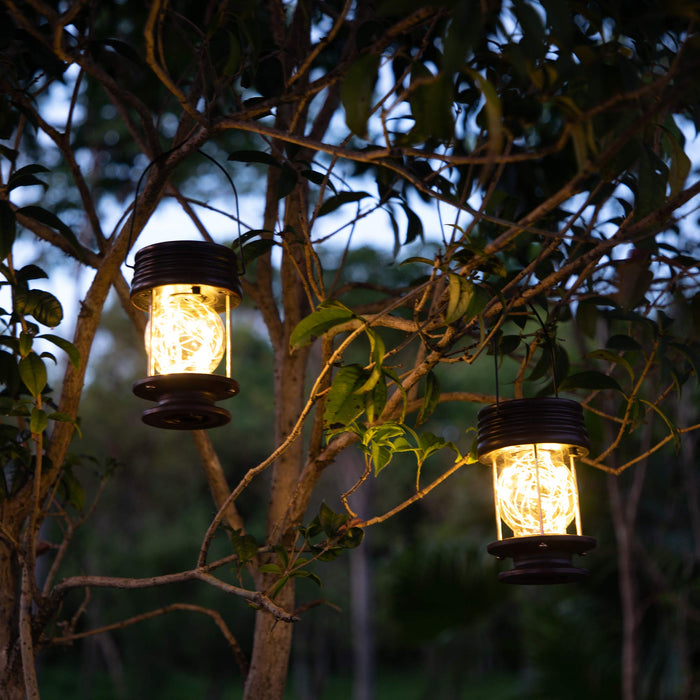 Solar Lantern Hanging LED Light Yard Outdoor Patio Garden Lamp Decor  Waterproof