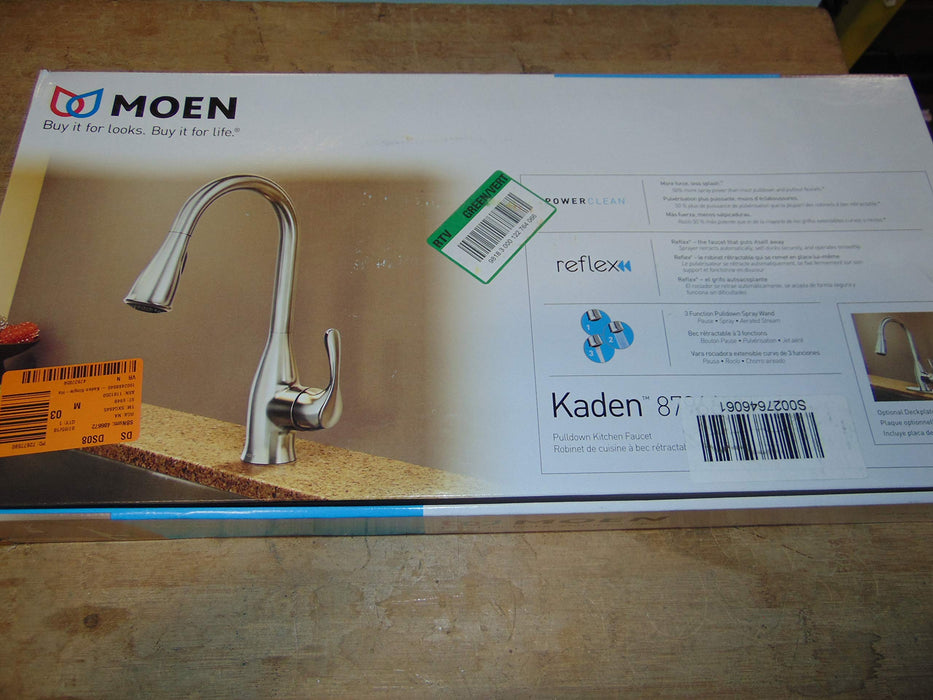 MOEN Kaden Single-Handle Pull-Down Sprayer Kitchen Faucet with Reflex in Chrome