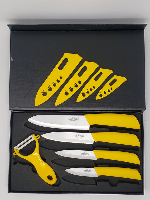 Ceramic Knife Set 3 4 5 6 inch Kitchen Knife + Peeler Holder Black White  Blade Chef Knife Fruits Utility Cooking Knives Cutter