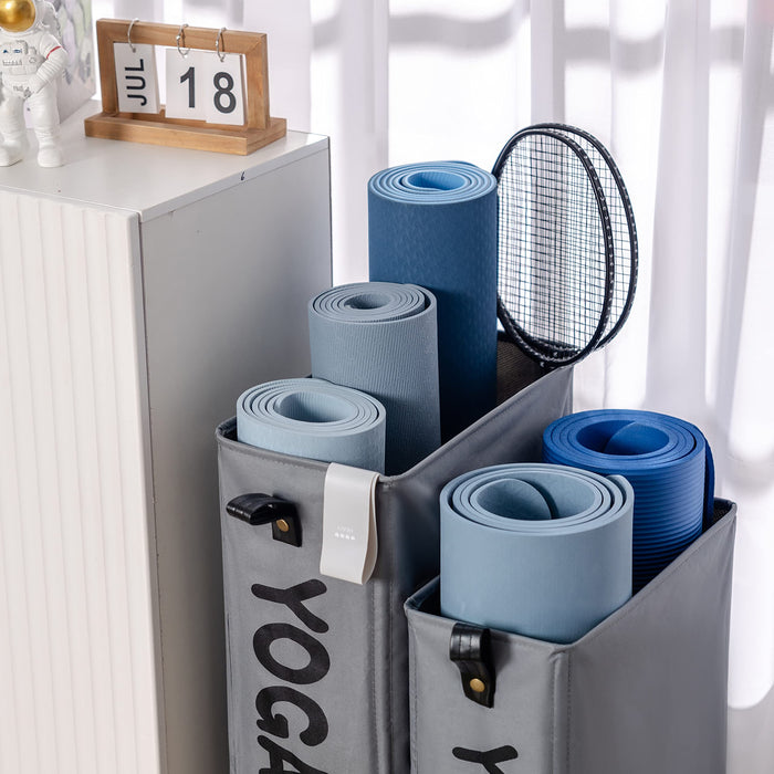 Yoga Mat Holder Wall Mount Home Gym Storage Rak Fully Adjustable