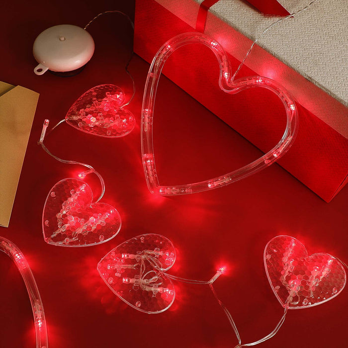  LEBERY Valentines Day Decorations String Lights - 14.5ft 40LED  Heart Shape Fairy String Lights, 8 Modes Battery Operated Romantic Heart  Lights for Valentines Day Decor for Indoor Outdoor Home Wedding 