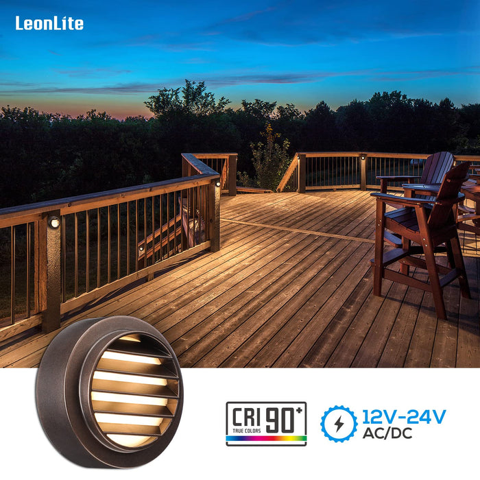 LEONLITE Low Voltage LED Deck Lights, 3W CRI90 Landscape Step Railing —  CHIMIYA