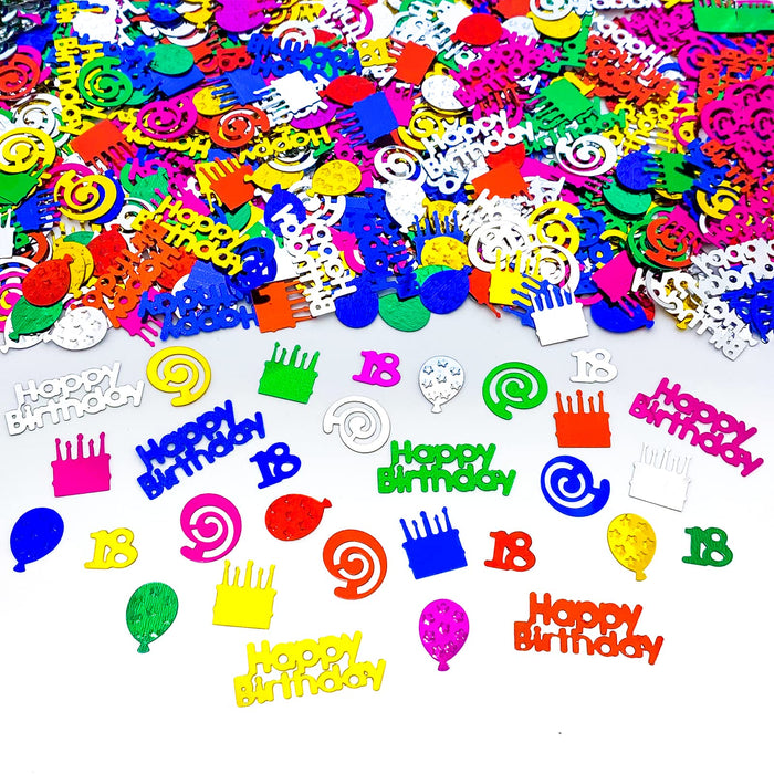 1100Pcs18 Birthday Confetti,Multi-Color Foil Confetti for Birthday Party Decorations,Metallic Glitter Table Confetti Sprinkles