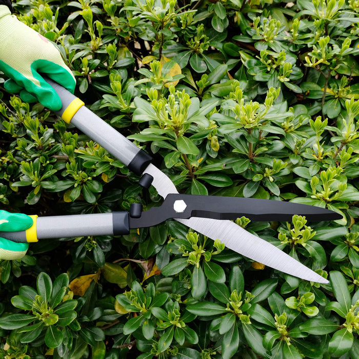 Colwelt Hedge Clippers 21'', Hedge Shears for Trimming Borders, Boxwood, and Bushes, Hedge Gardening Shears with Carbon Steel Sharp Blades & Ergonomic Comfortable Handle