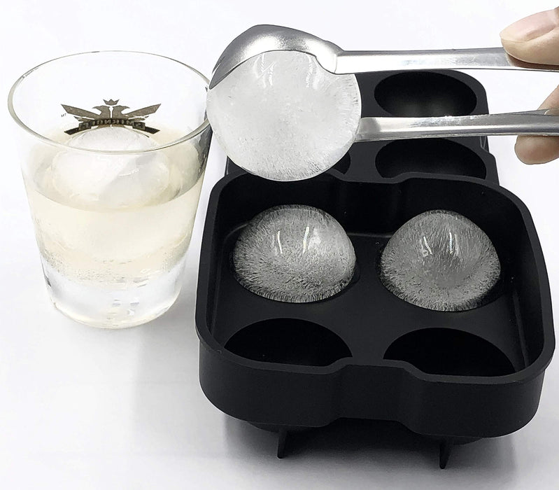 Whiskey Stones 2 Pcs Reusable Metal Ice Cube Large Stainless Steel Round  Whiskey Balls Spherical Beverage Chilling Rocks Sphere Golf Ball Scotch Set